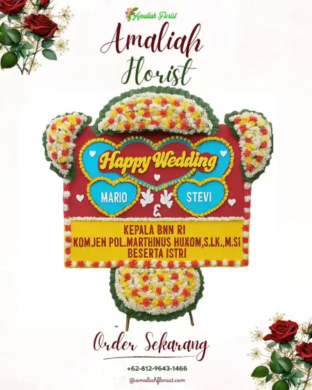 Papan Bunga Pernikahan Laing